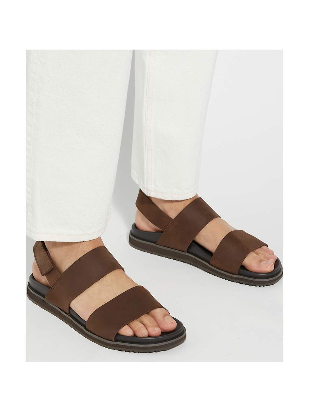 Leather Flat Sandals 2 of 6