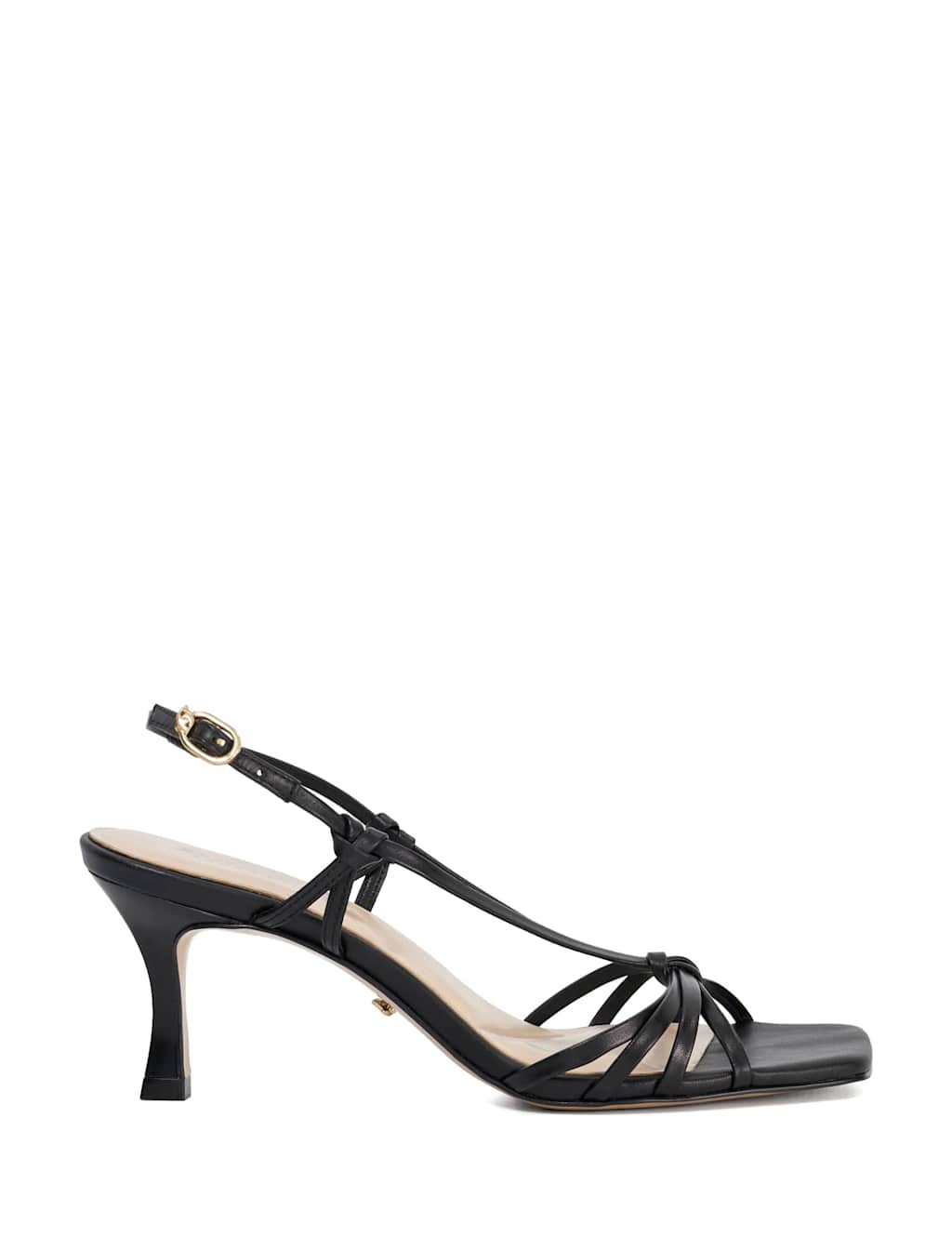 Ankle Strap Leather Stiletto Mid Heel Sandals - 7. main image 1