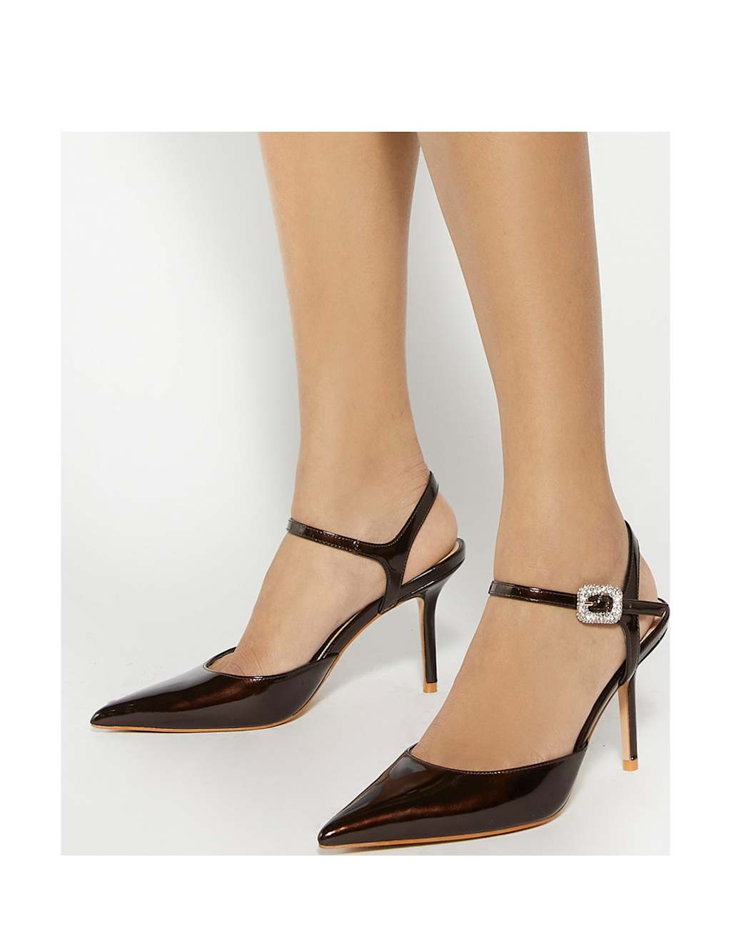Sparkle Strappy Stiletto Heel Court Shoes 2 of 6