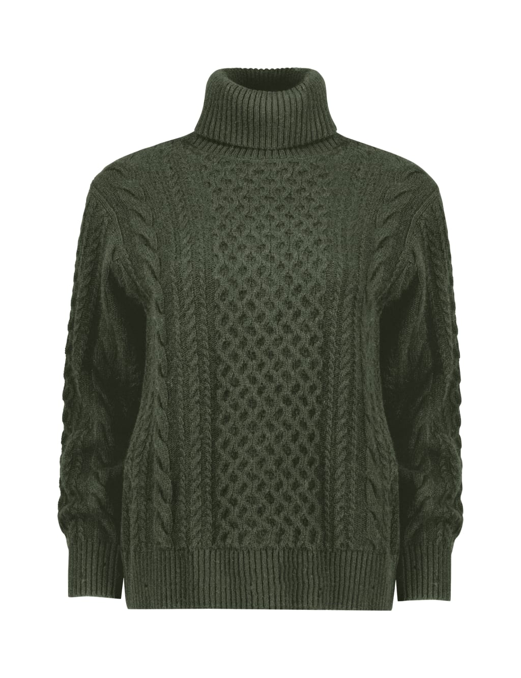 Merino Wool Blend Cable Knit Jumper 2 of 5