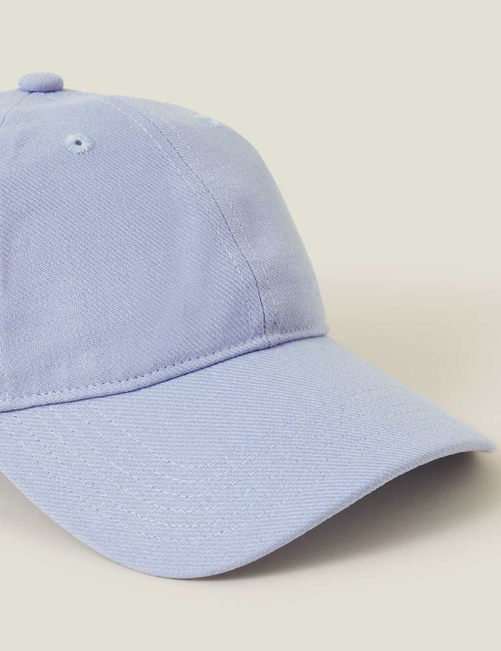 Twill Baseball Cap with Linen 3 of 3