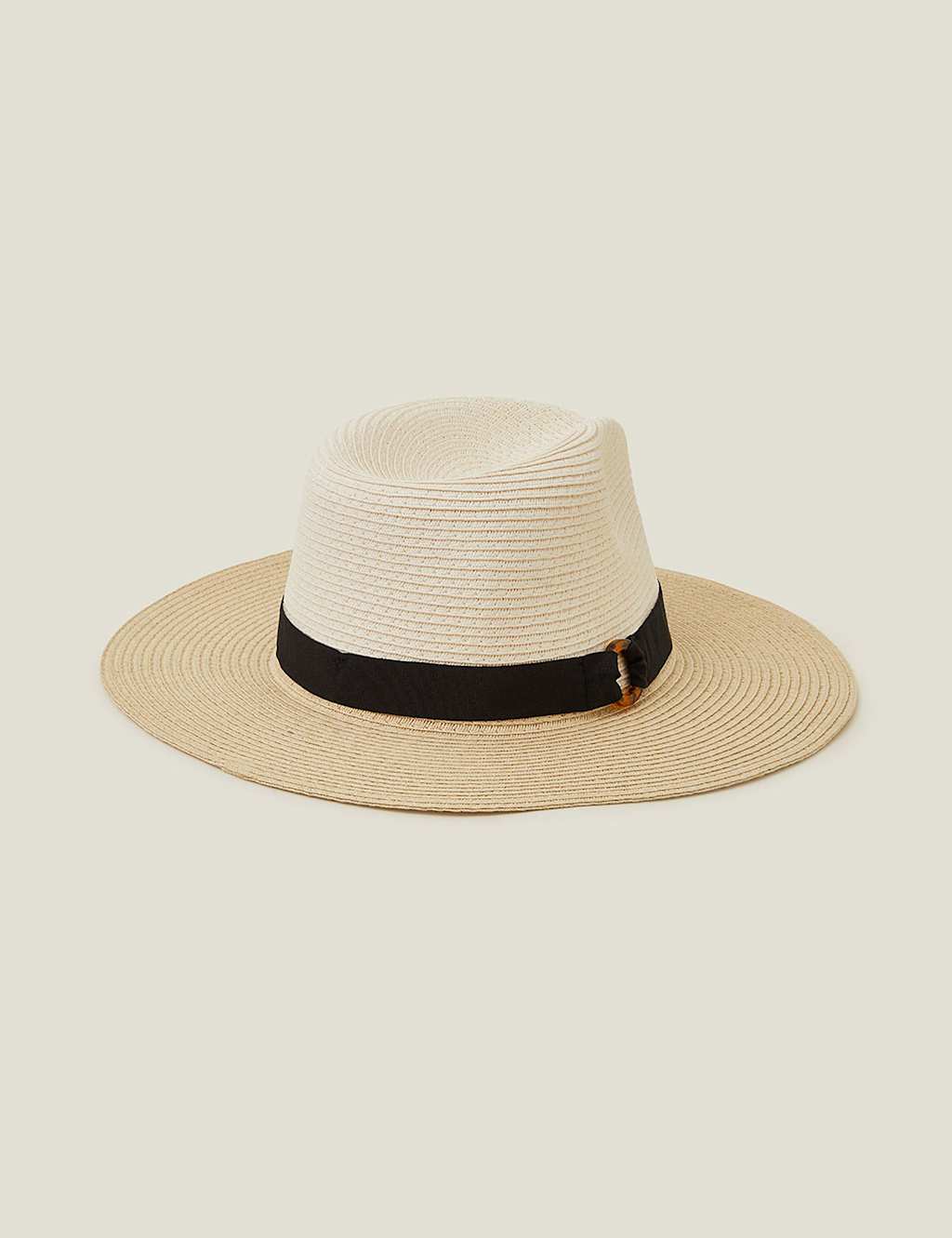 Tortoiseshell Ring Wide Brim Fedora Hat 3 of 4