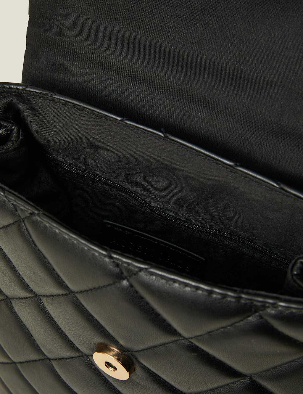 Faux Leather Quilted Backpack 3 of 4