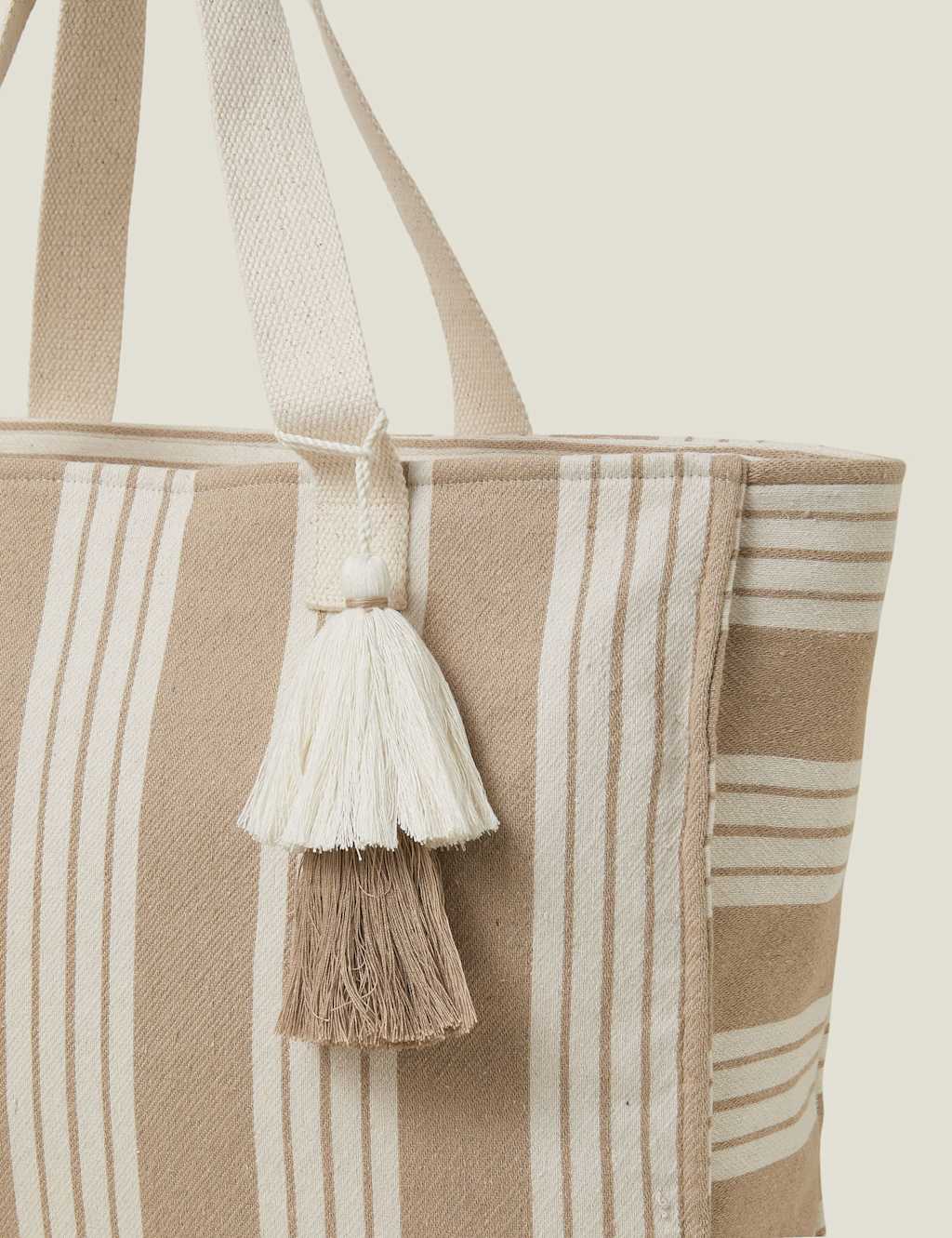 Cotton Rich Striped Tote Bag 4 of 5