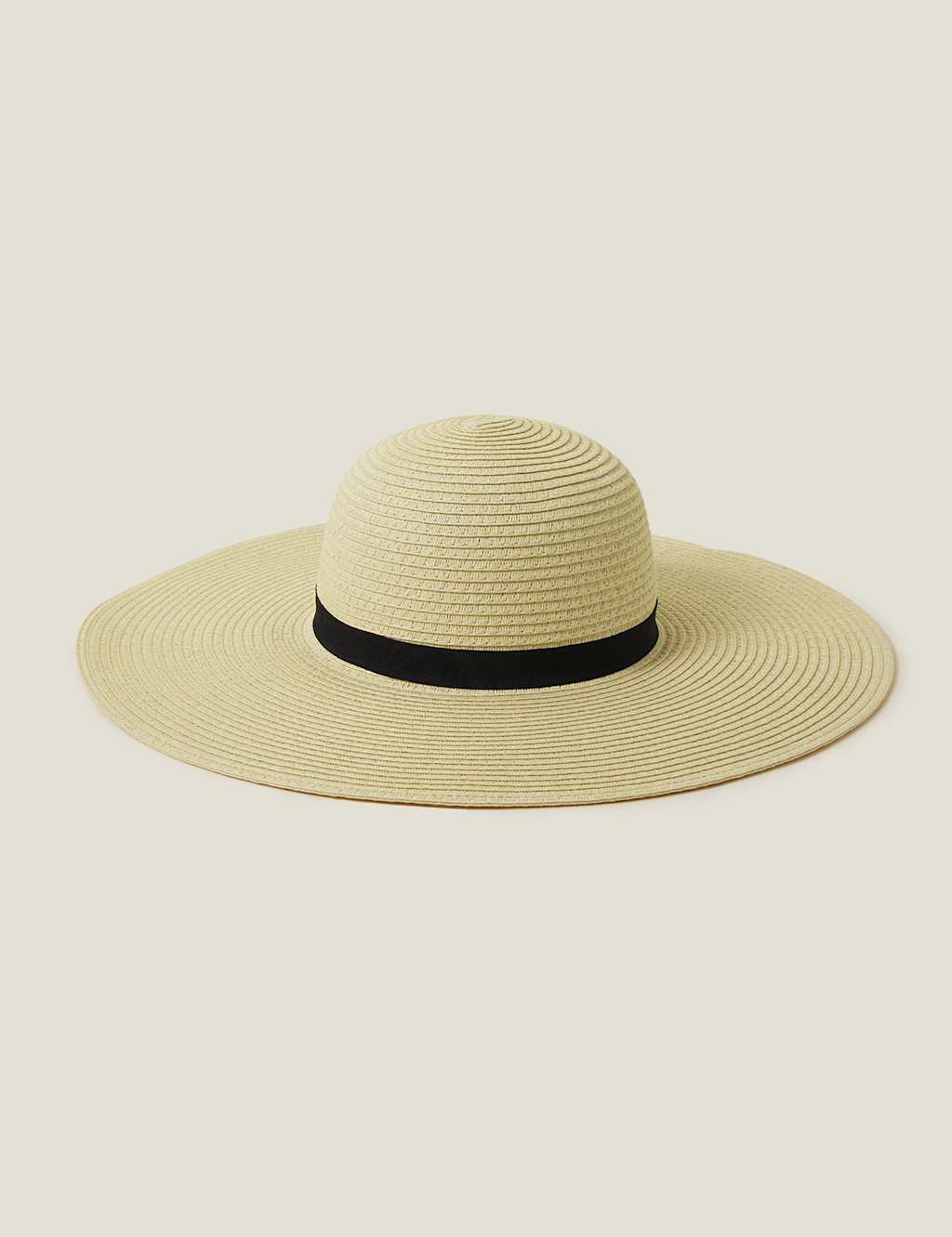 Woven Straw Wide Brim Floppy Hat 2 of 3