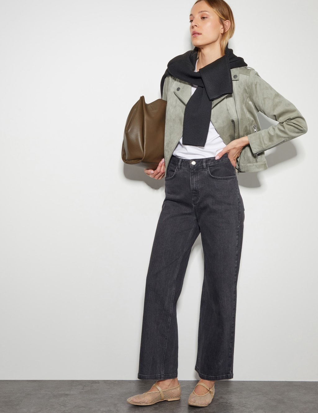 Black faux suede biker jacket clearance