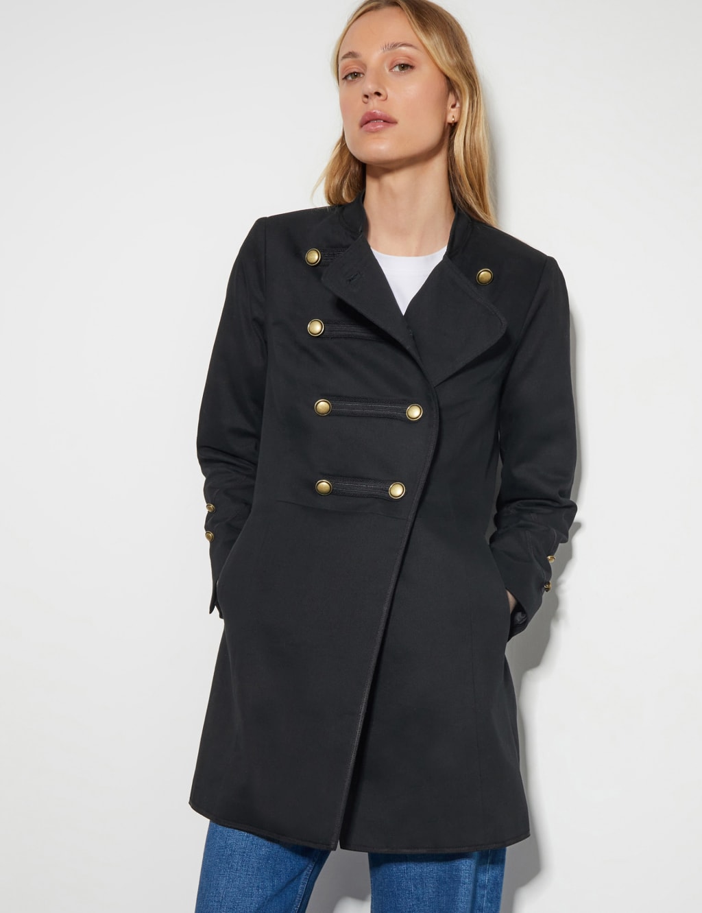 M&s double breasted blazer online