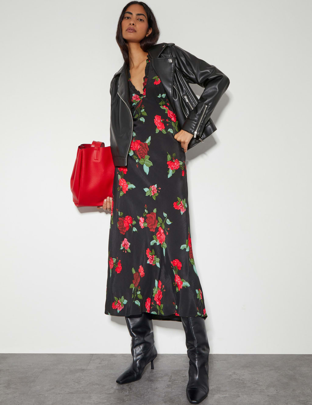 Faux Leather Biker Jacket Monsoon M&S