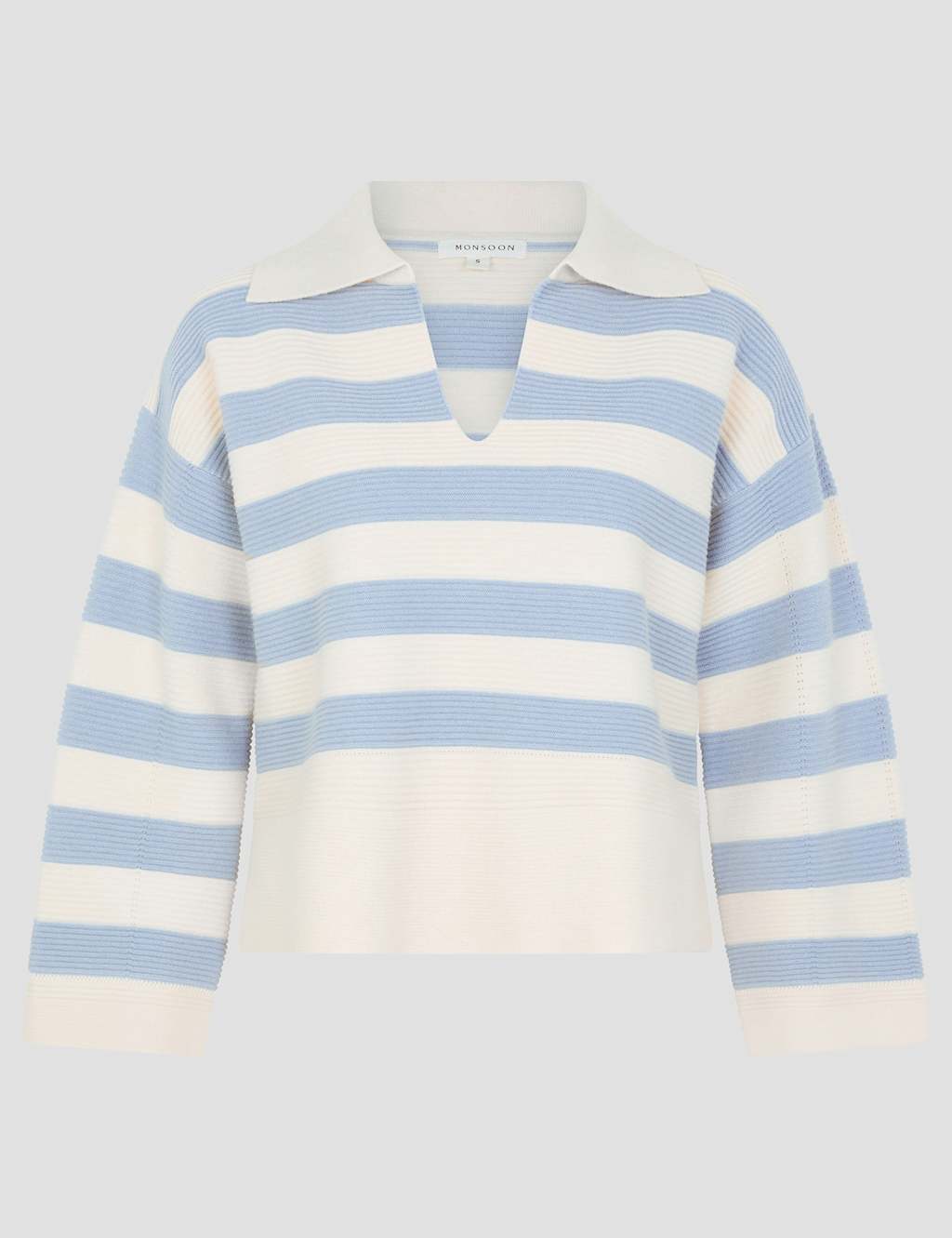 Striped Collared Open Neck Jumper 2 of 6