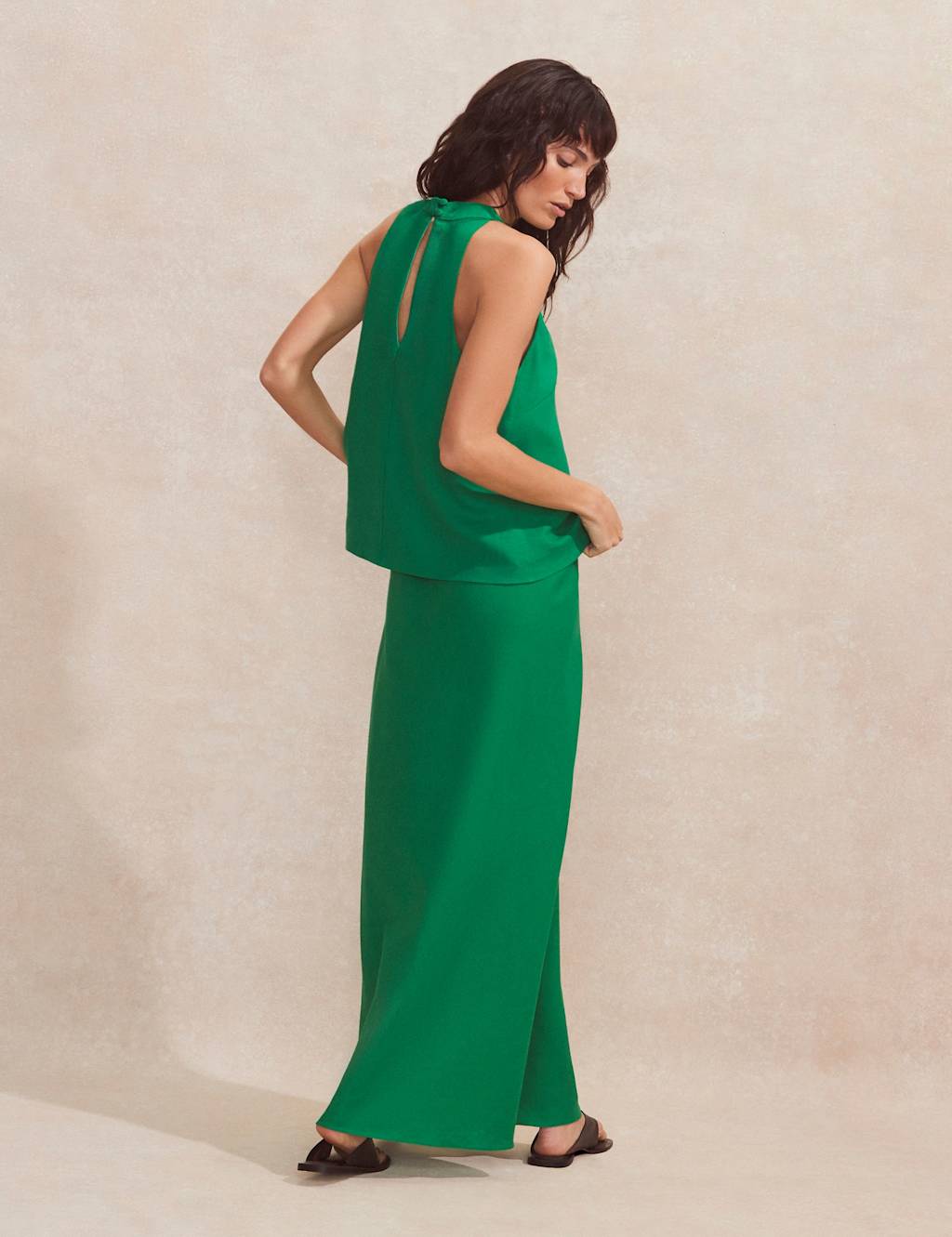 Linen Rich Maxi Slip Skirt 5 of 6