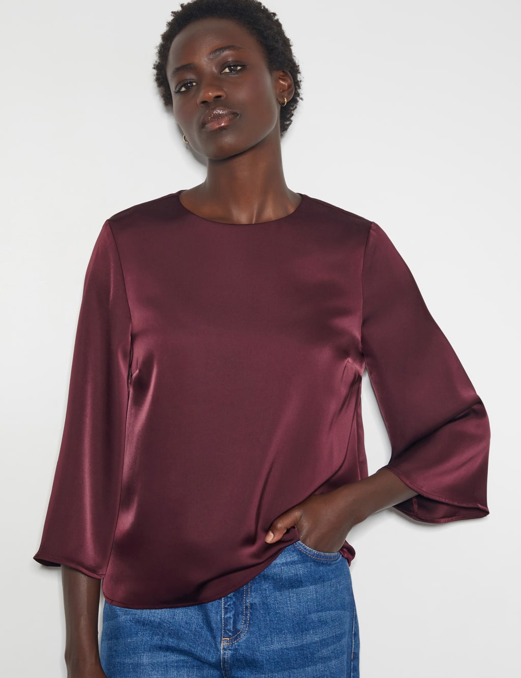 Marks and spencer satin blouse clearance