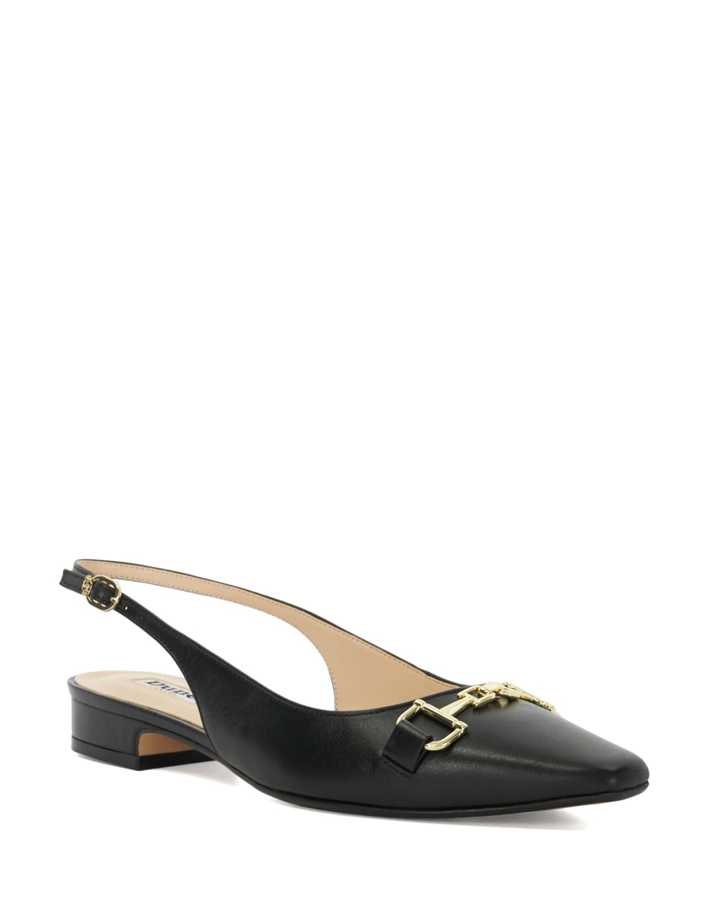 Leather block heel slingback shoes shop