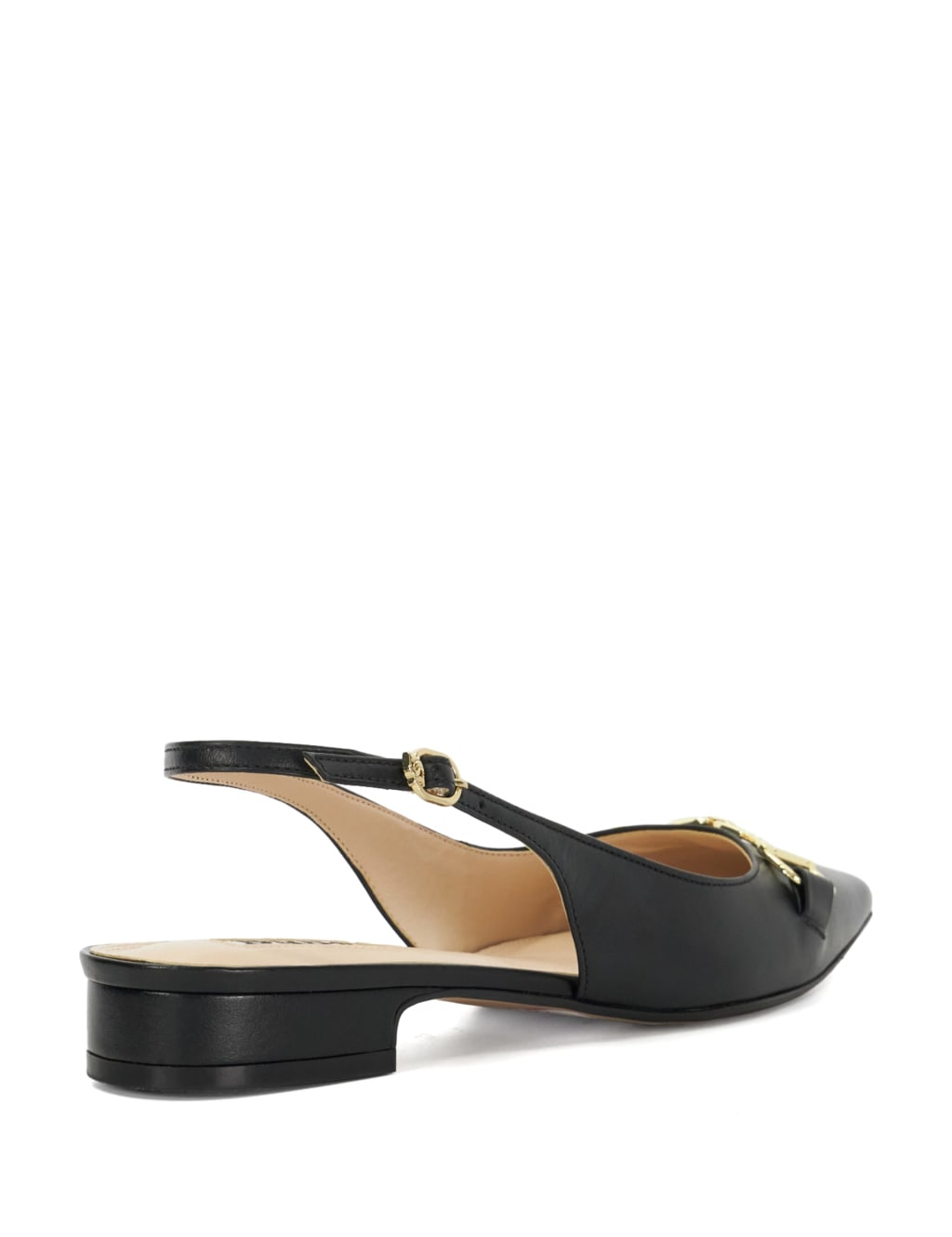 Leather block heel slingback shoes outlet