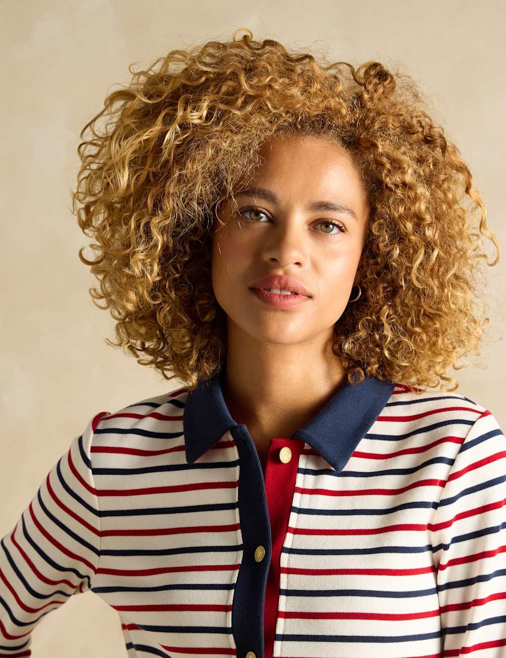 Pure Cotton Striped Collared Cardigan 5 of 7