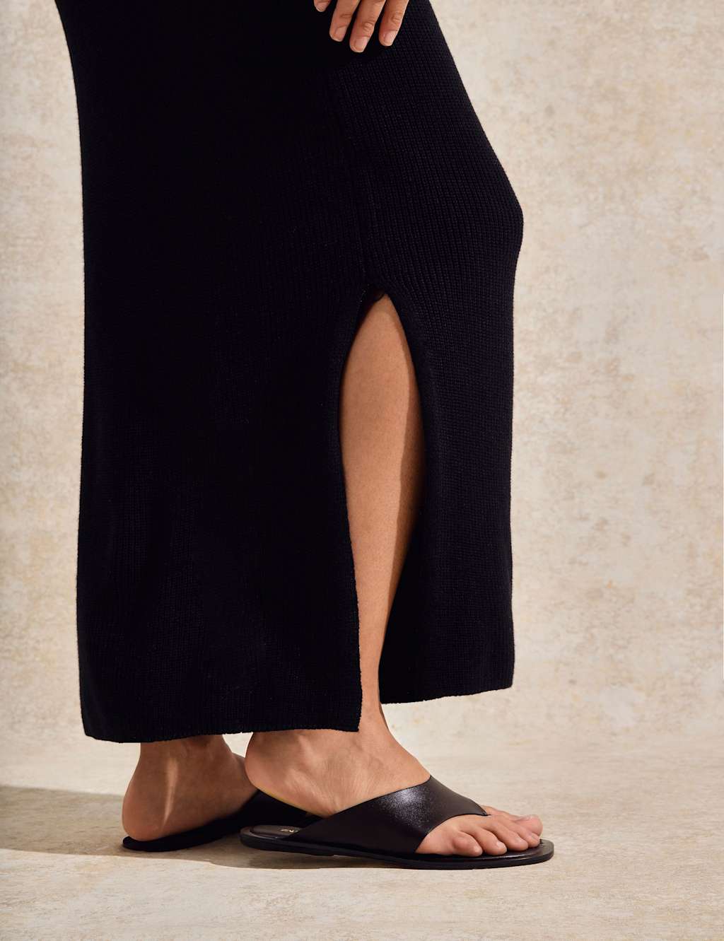 Cotton Blend Textured Midaxi Column Dress 7 of 7