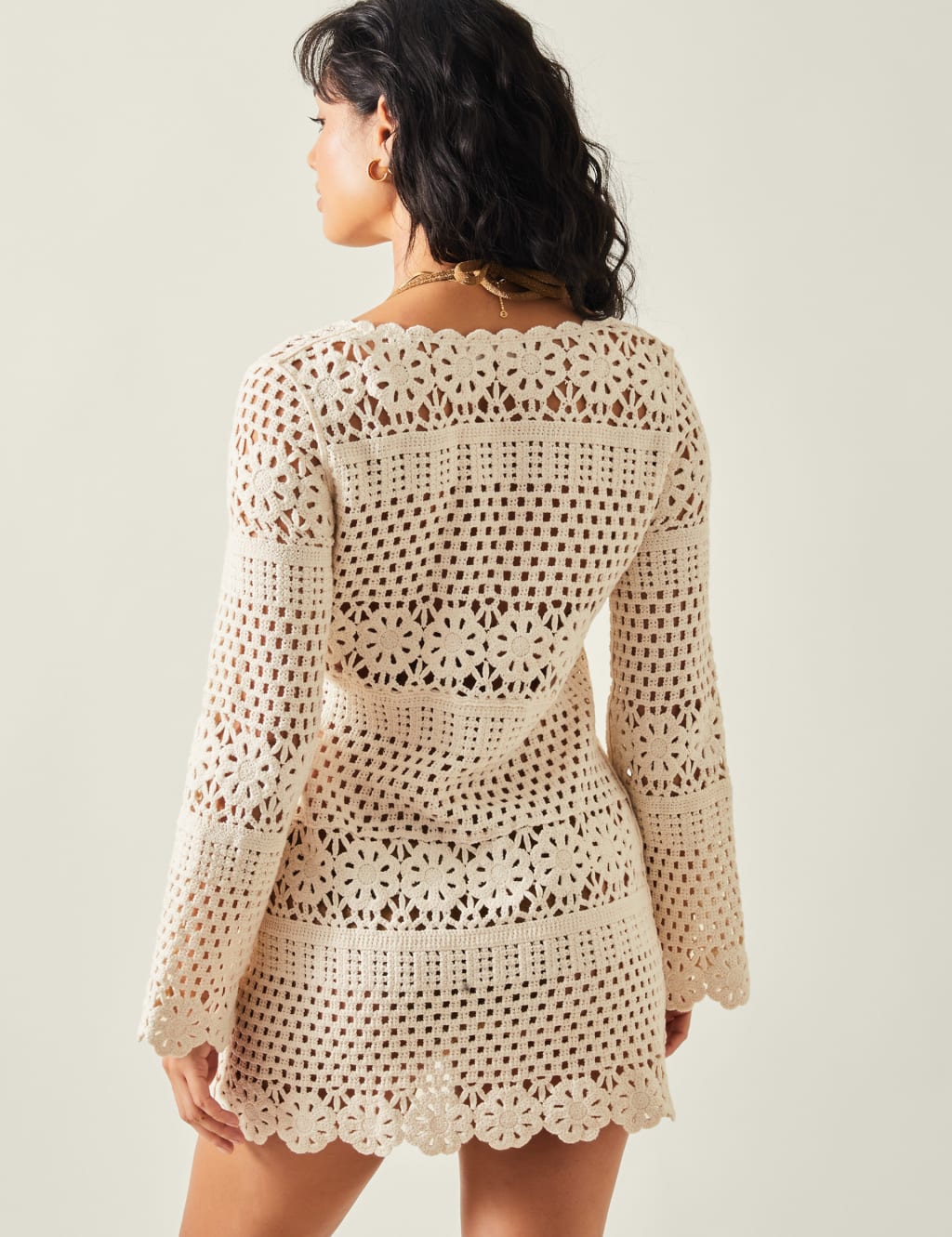 Cotton Rich Crochet Daisy Beach Cover Up 3 of 4