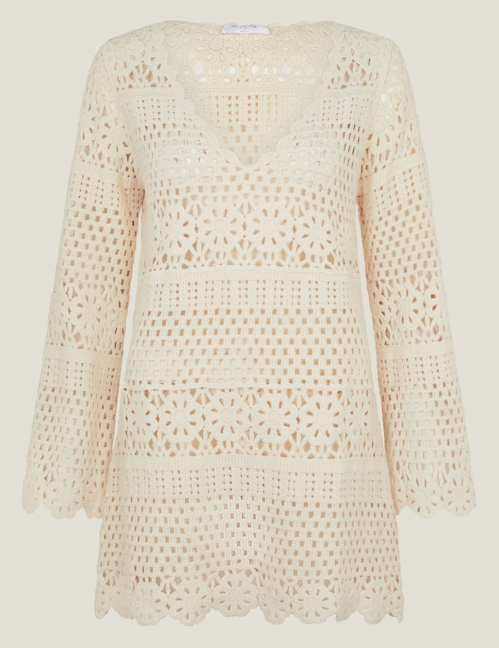 Cotton Rich Crochet Daisy Beach Cover Up 2 of 4