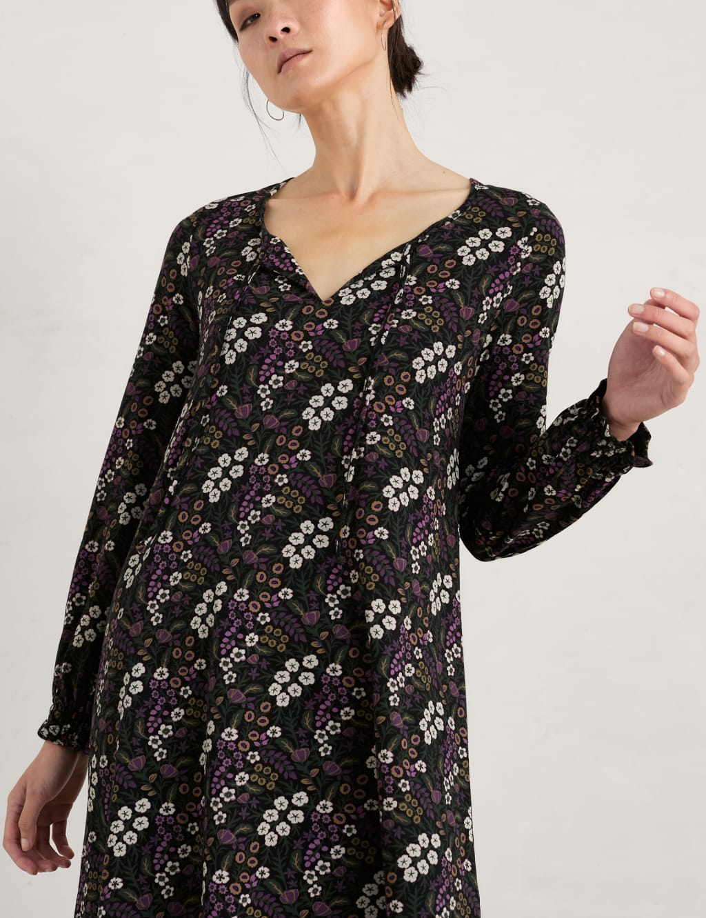 Cotton Rich Jersey Floral Tunic Seasalt Cornwall M S