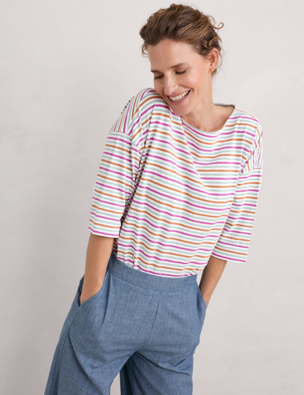 Pure Cotton Striped Top 3 of 5
