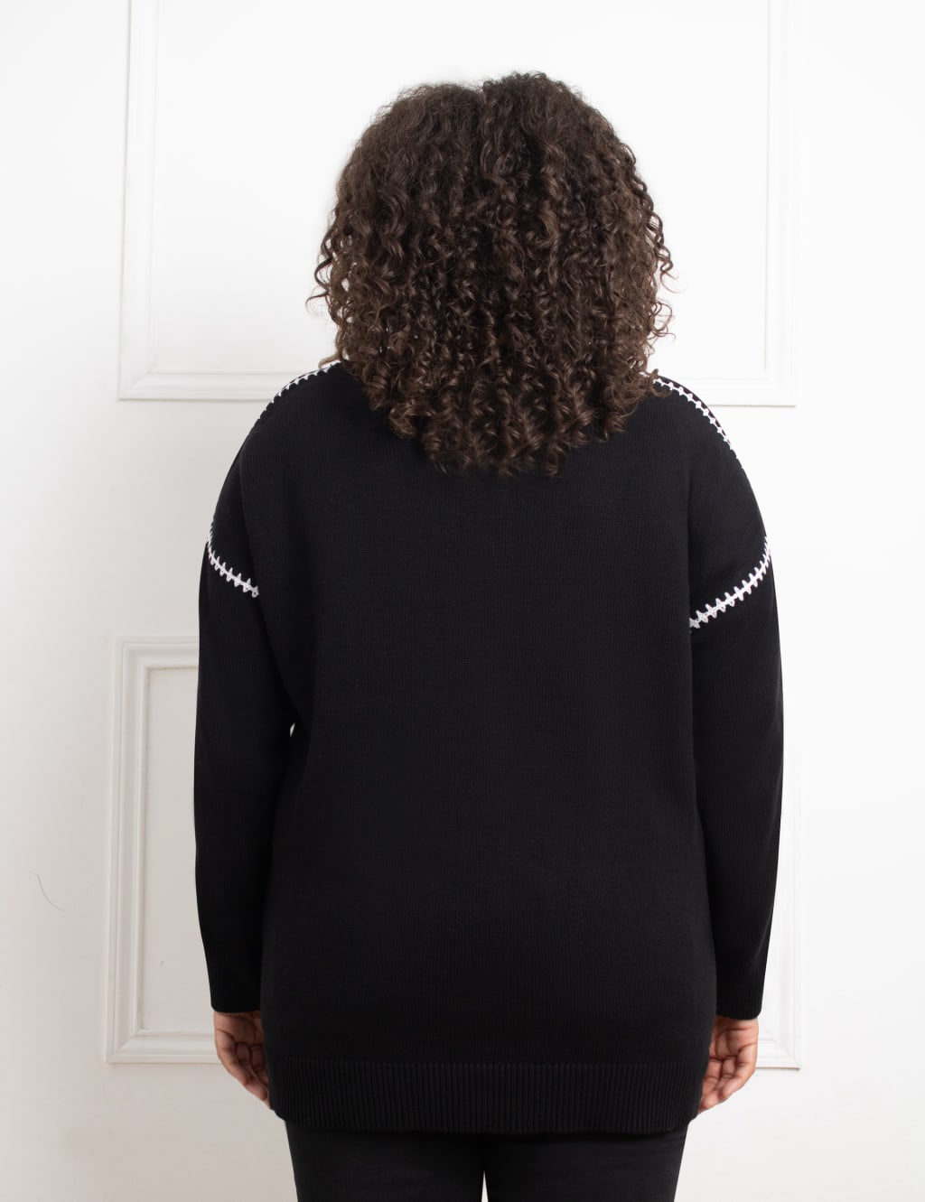 Cotton Blend V-Neck Jumper 4 of 4