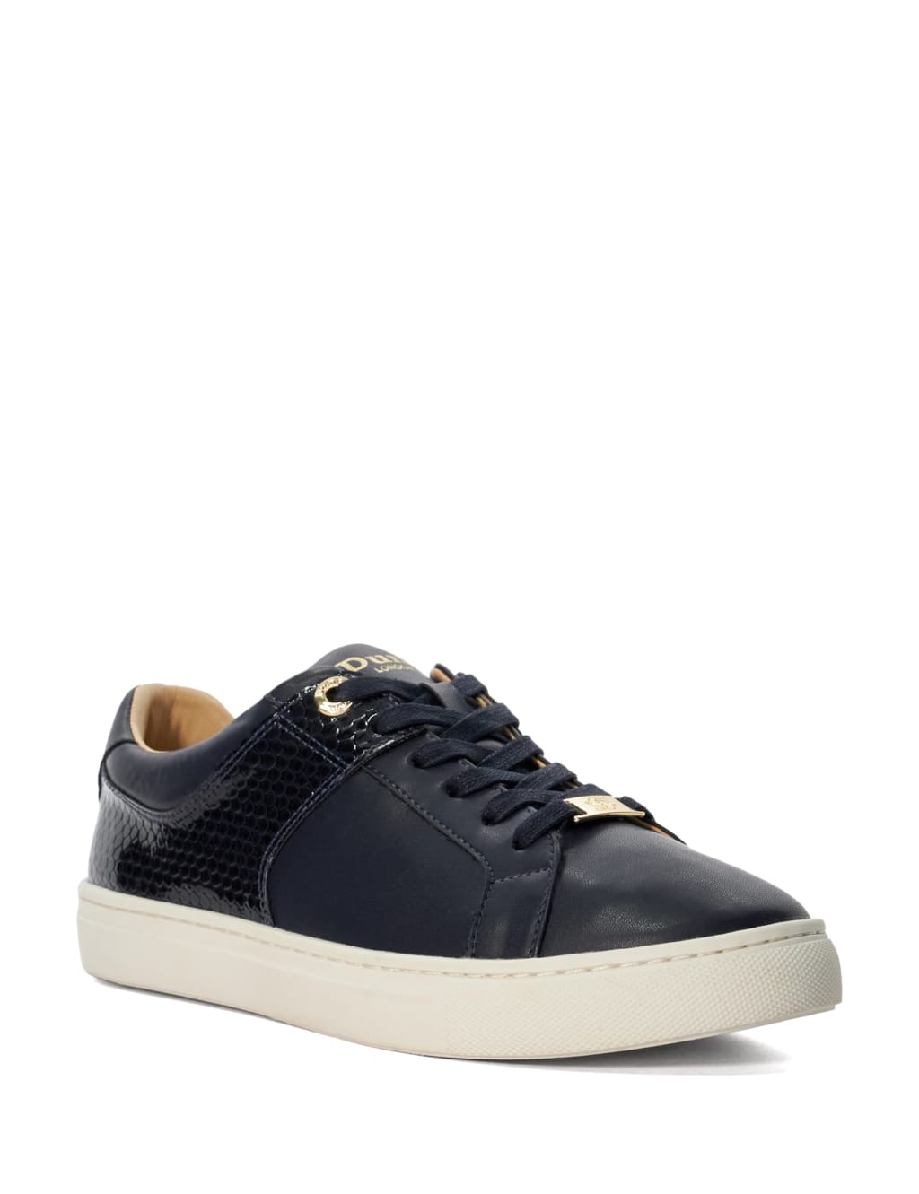 Lace Up Mixed Texture Trainers 2 of 5