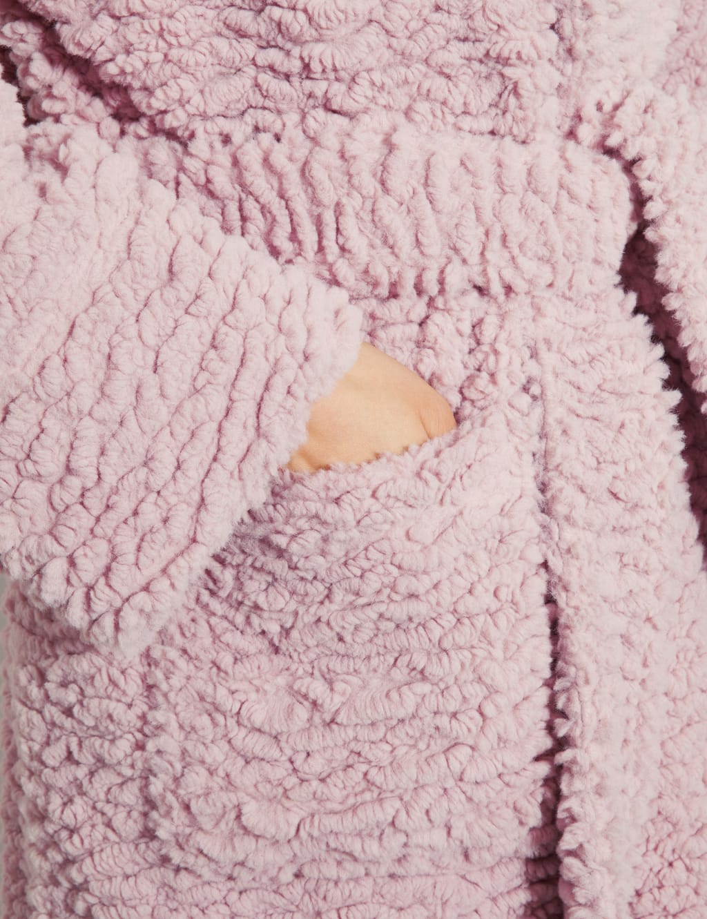 Borg Textured Dressing Gown 3 of 4