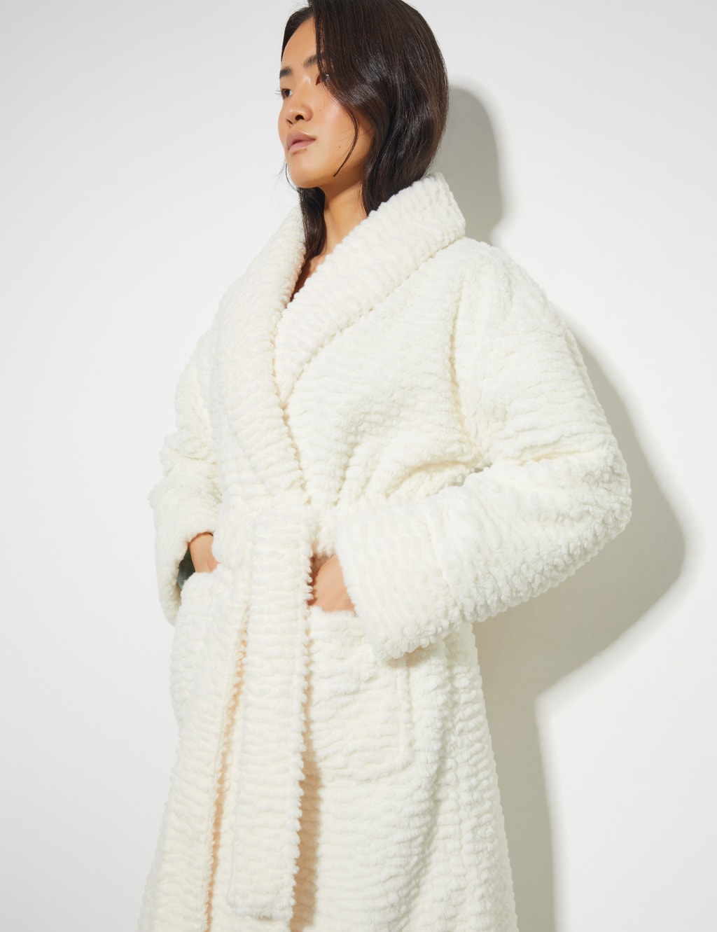 Borg Textured Dressing Gown 2 of 3