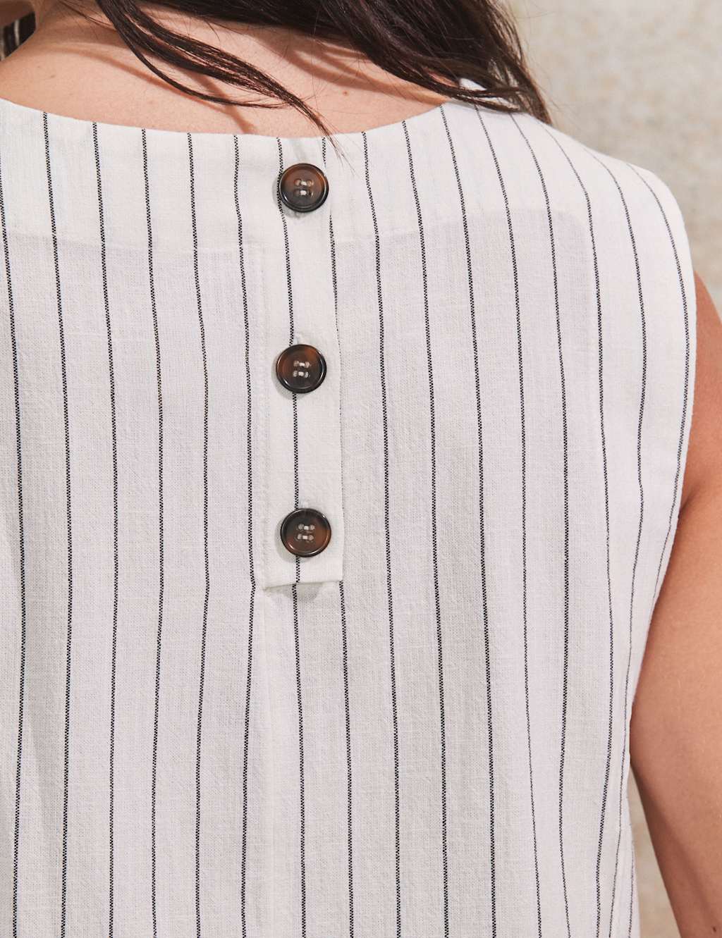 Linen Blend Striped Top 4 of 4