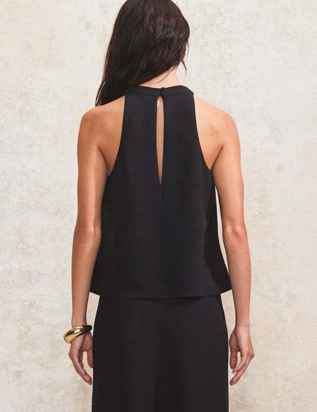 Linen Rich Halter Neck Top 3 of 4