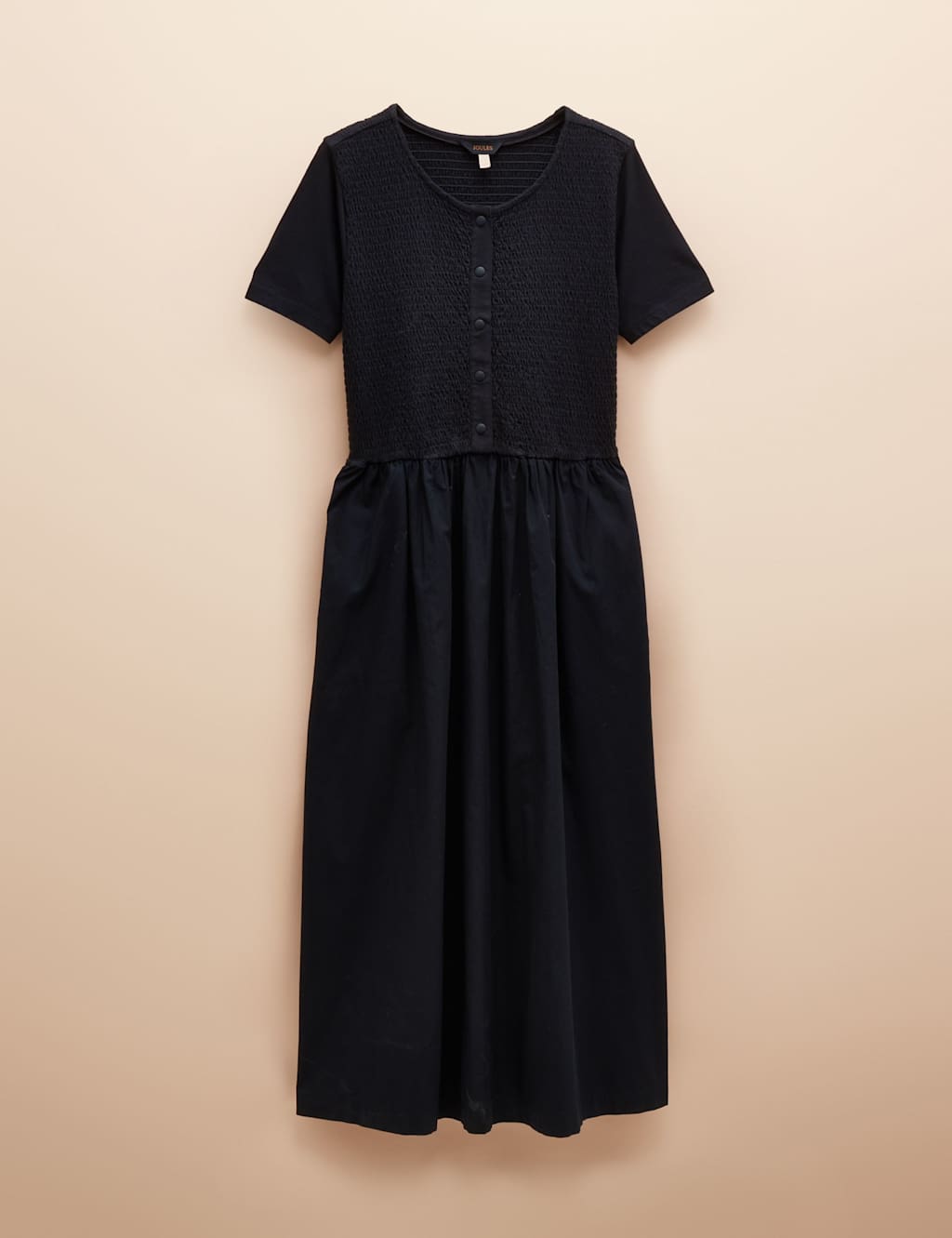 Pure Cotton Shirred Waisted Midaxi Dress 2 of 7