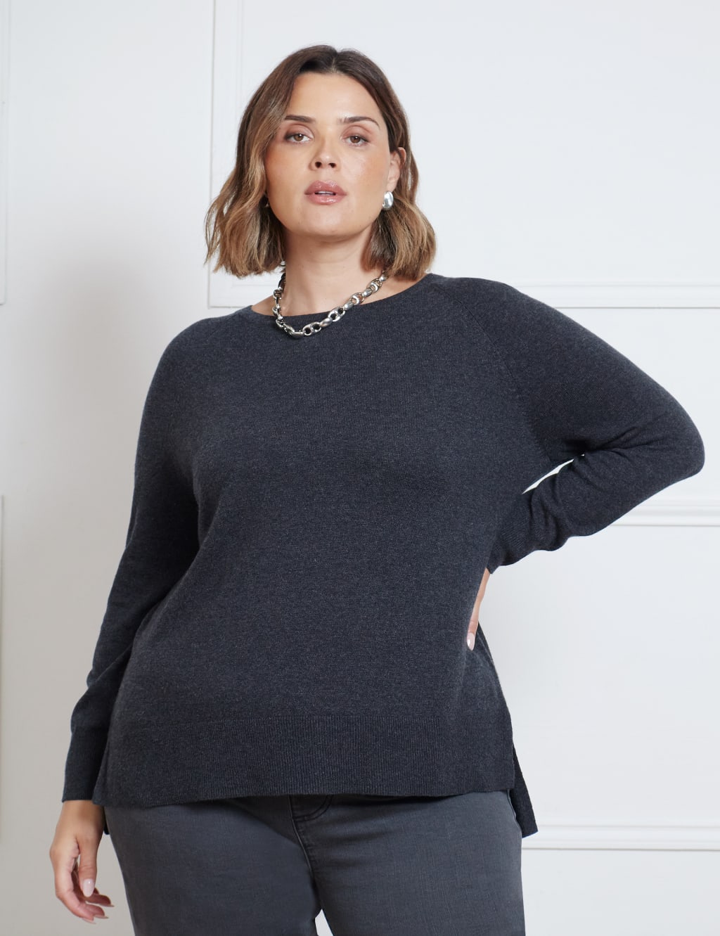 Scoop Neck Jumper with Cashmere 2 of 4