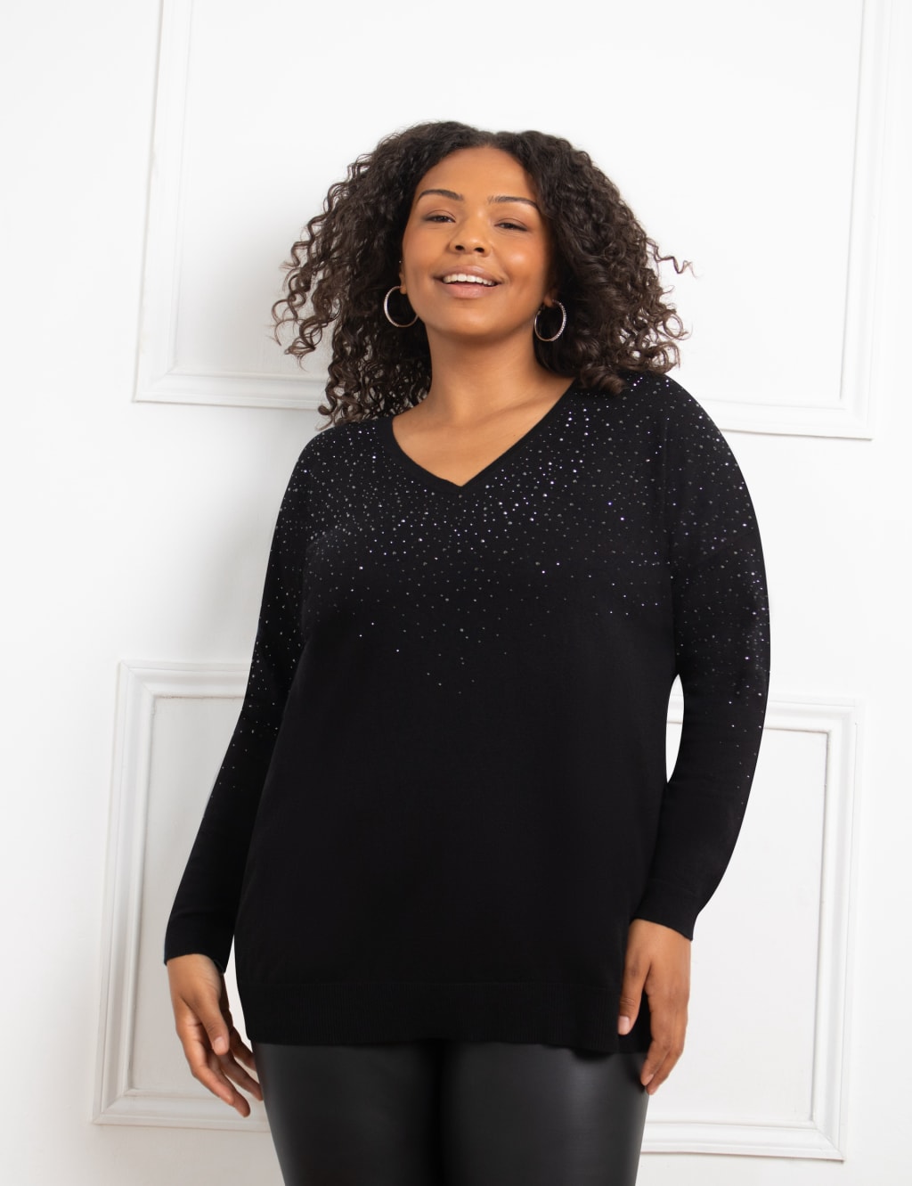 Plus size v neck jumpers best sale