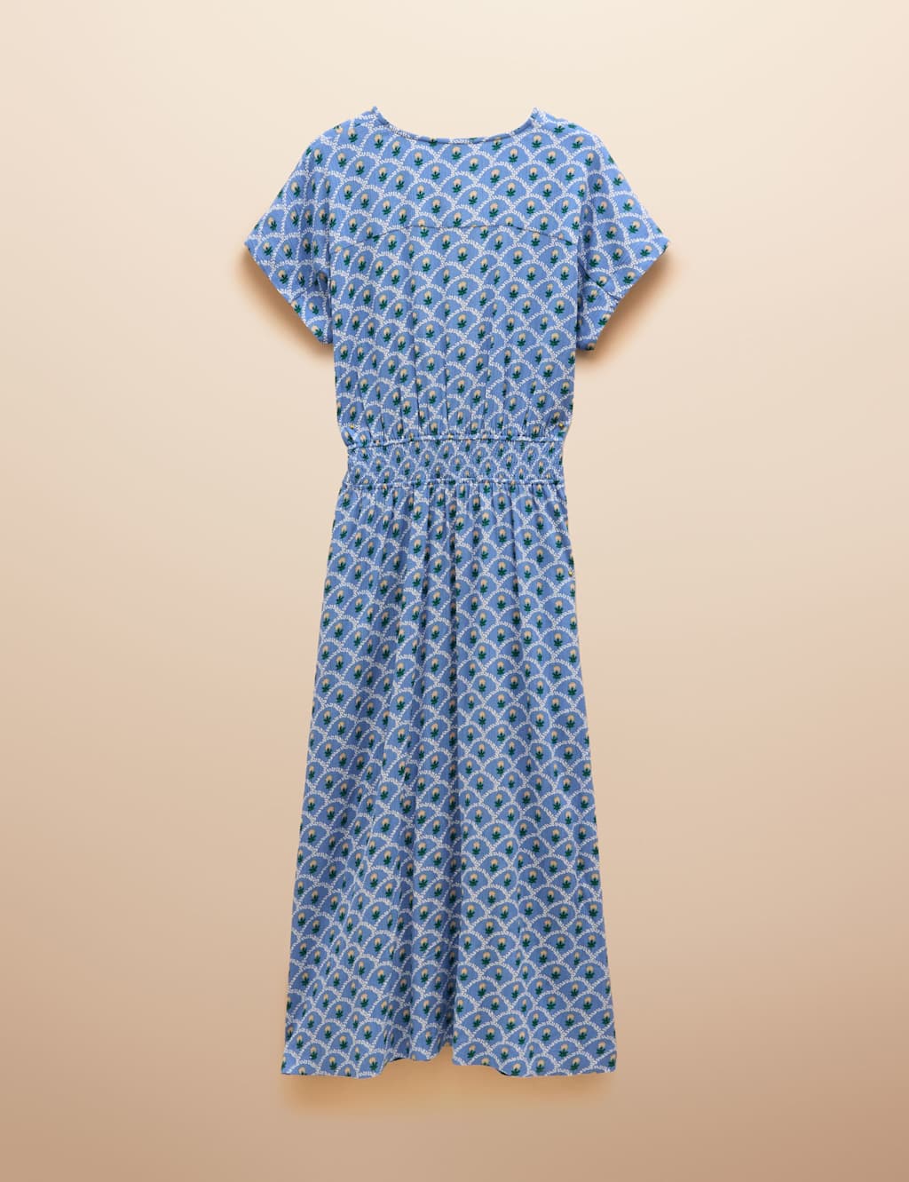 Floral Notch Neck Midaxi Waisted Dress 7 of 7