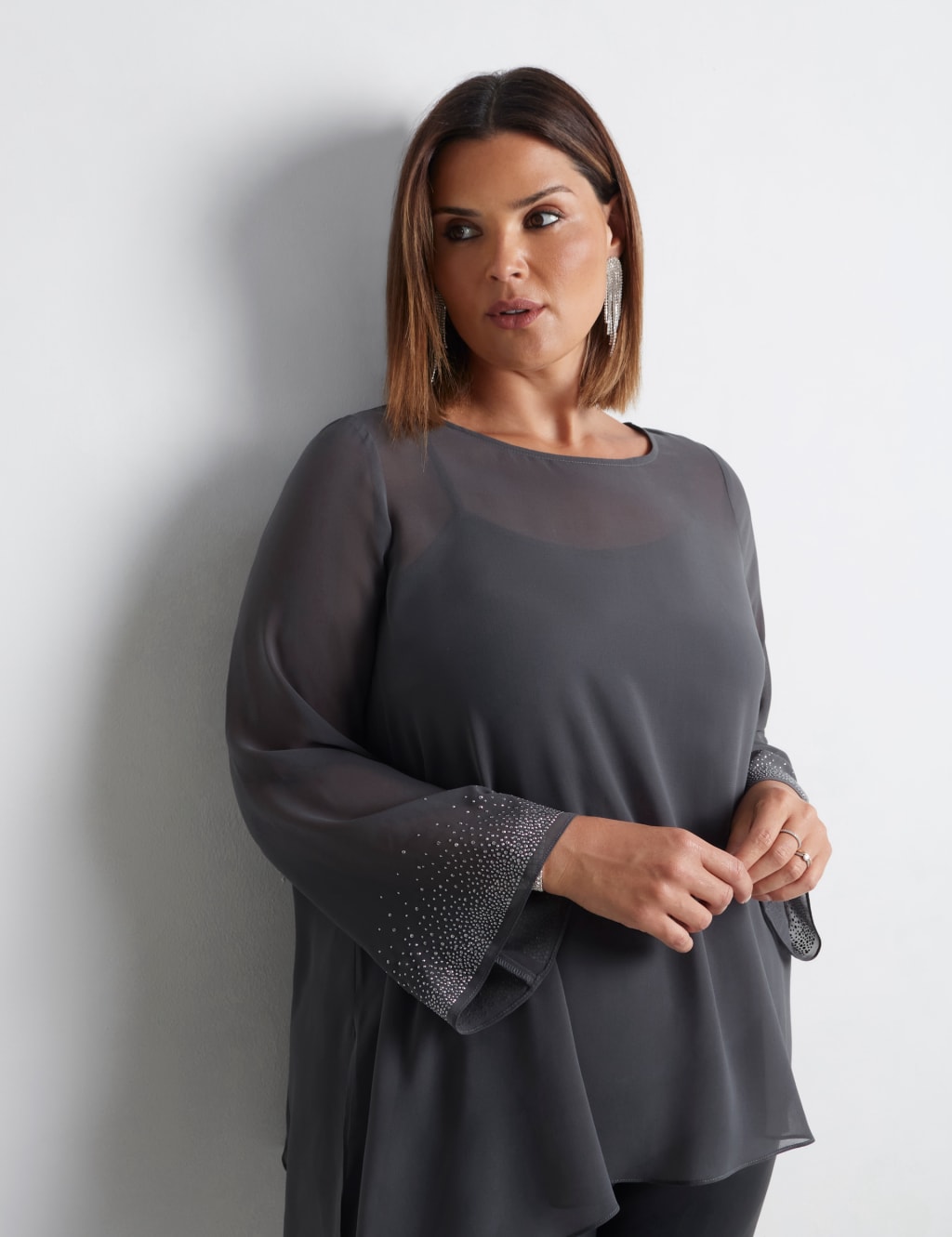 Sheer Embellished Top 2 of 5