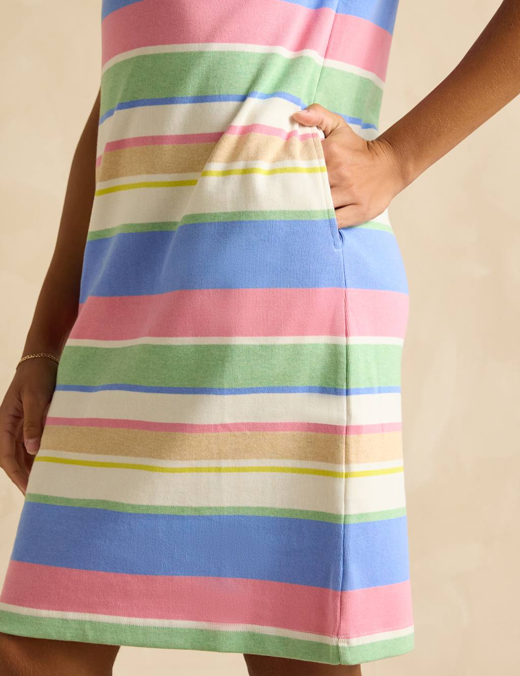 Pure Cotton Striped A-Line T-Shirt Dress 6 of 6