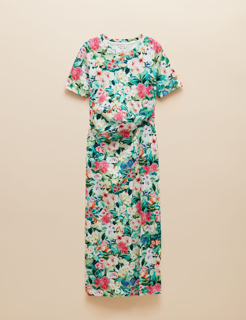 Jersey Floral Twist Front Midaxi T-Shirt Dress 2 of 6
