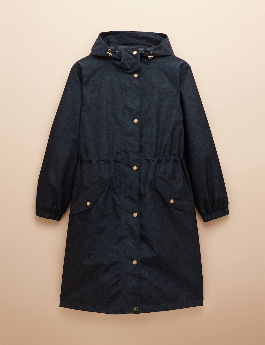 Waterproof Floral Hooded Packable Raincoat 2 of 6