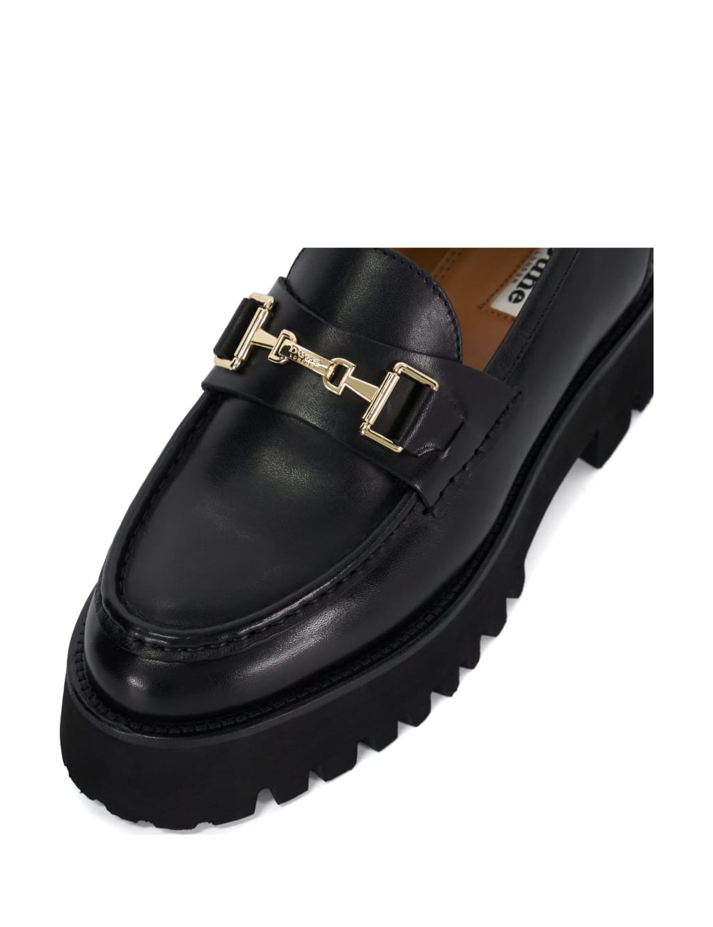 Leather Chunky Block Heel Loafers 2 of 5
