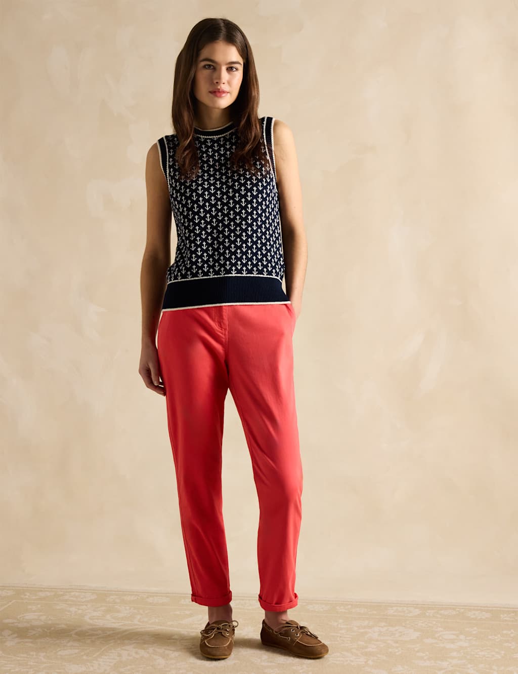 Pure Cotton Anchor Knitted Vest 3 of 6