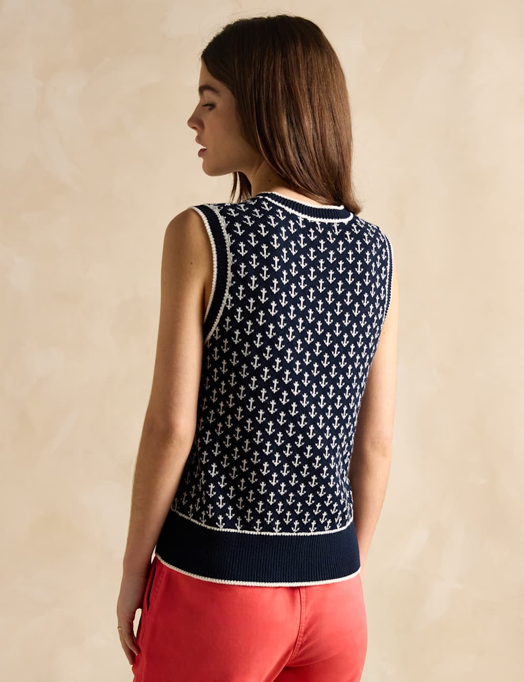 Pure Cotton Anchor Knitted Vest 4 of 6