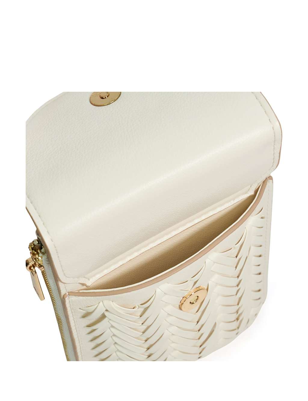 Faux Leather Textured Cross Body Phone Bag 4 of 5