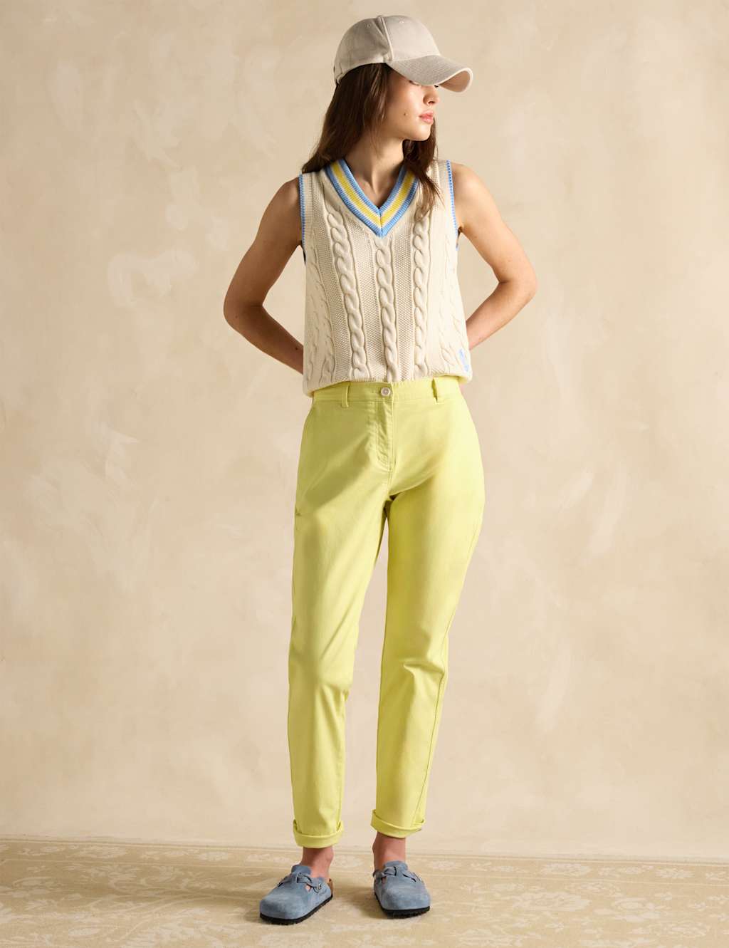 Pure Cotton Cable Knit V-Neck Knitted Vest 3 of 7