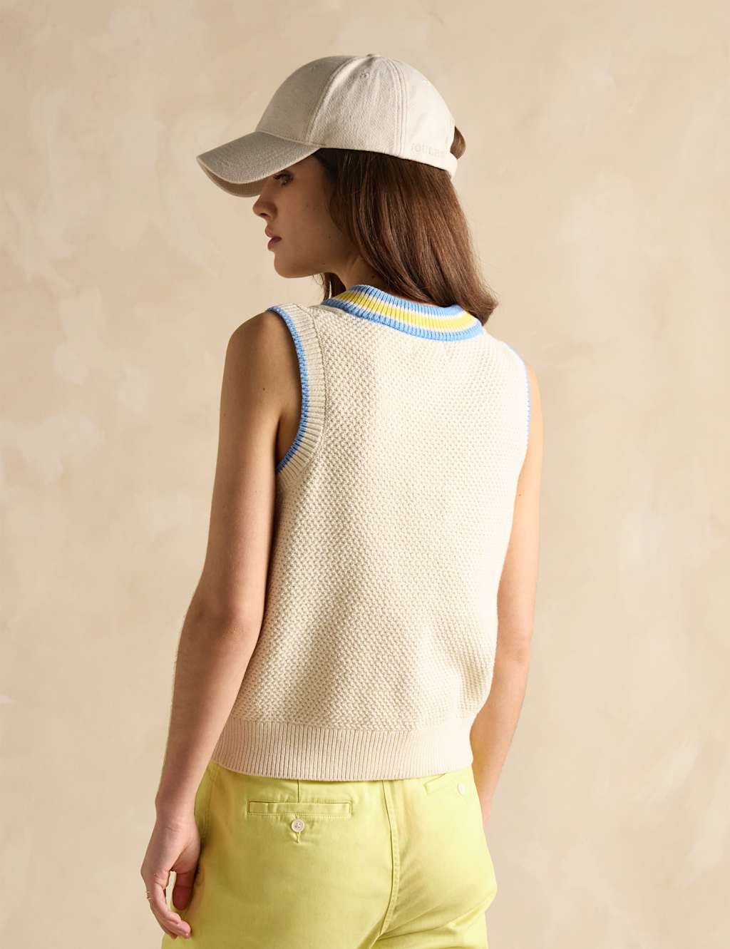 Pure Cotton Cable Knit V-Neck Knitted Vest 4 of 7