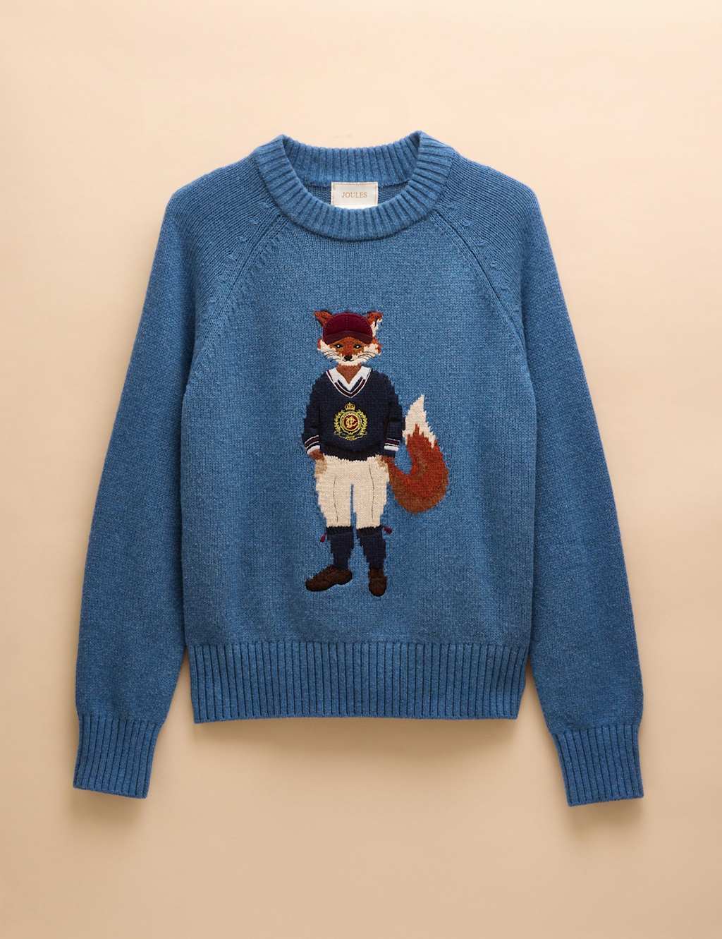 Cotton Rich Embroidered Fox Jumper with Wool 2 of 6