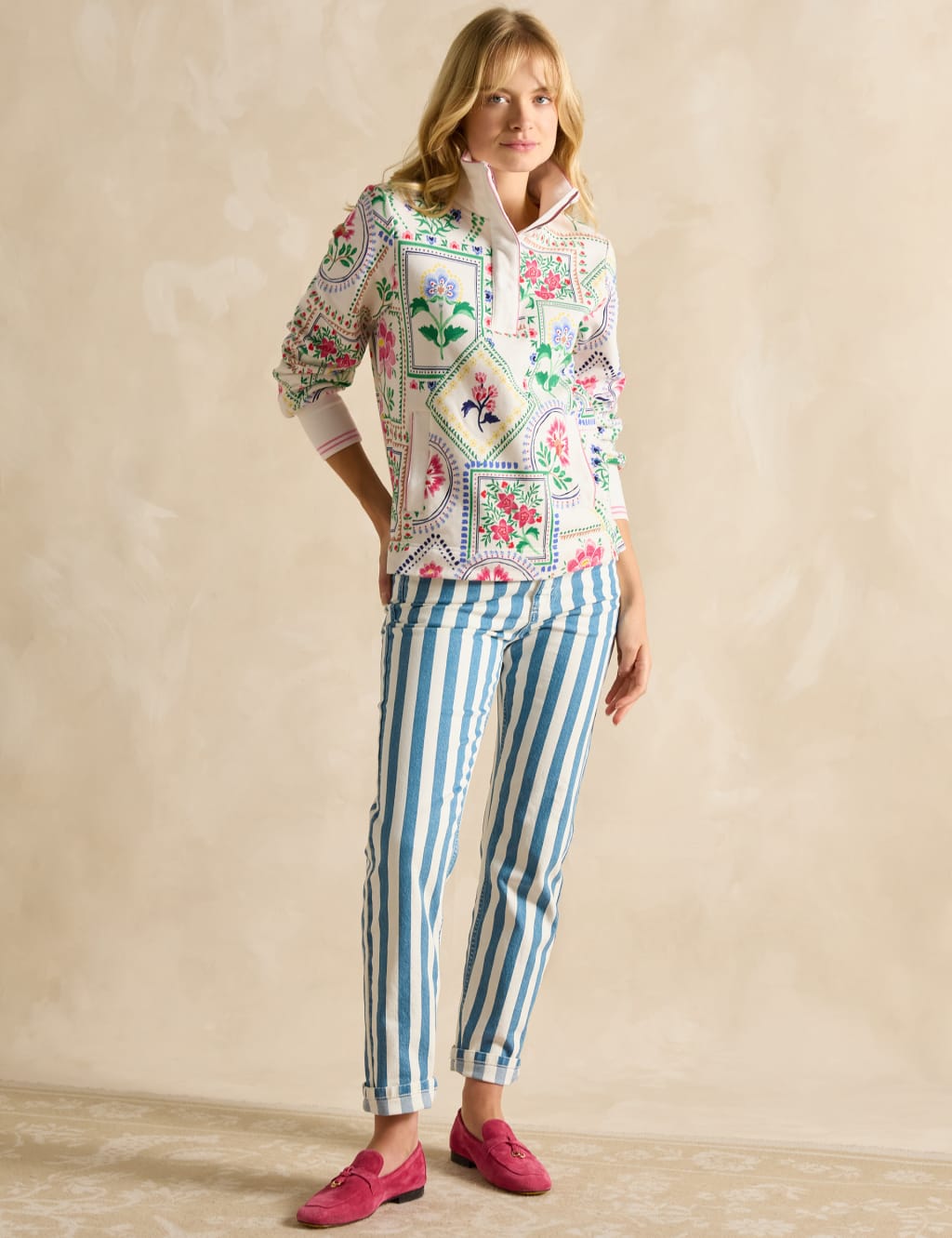 Pure Cotton Floral Sweatshirt 2 of 7