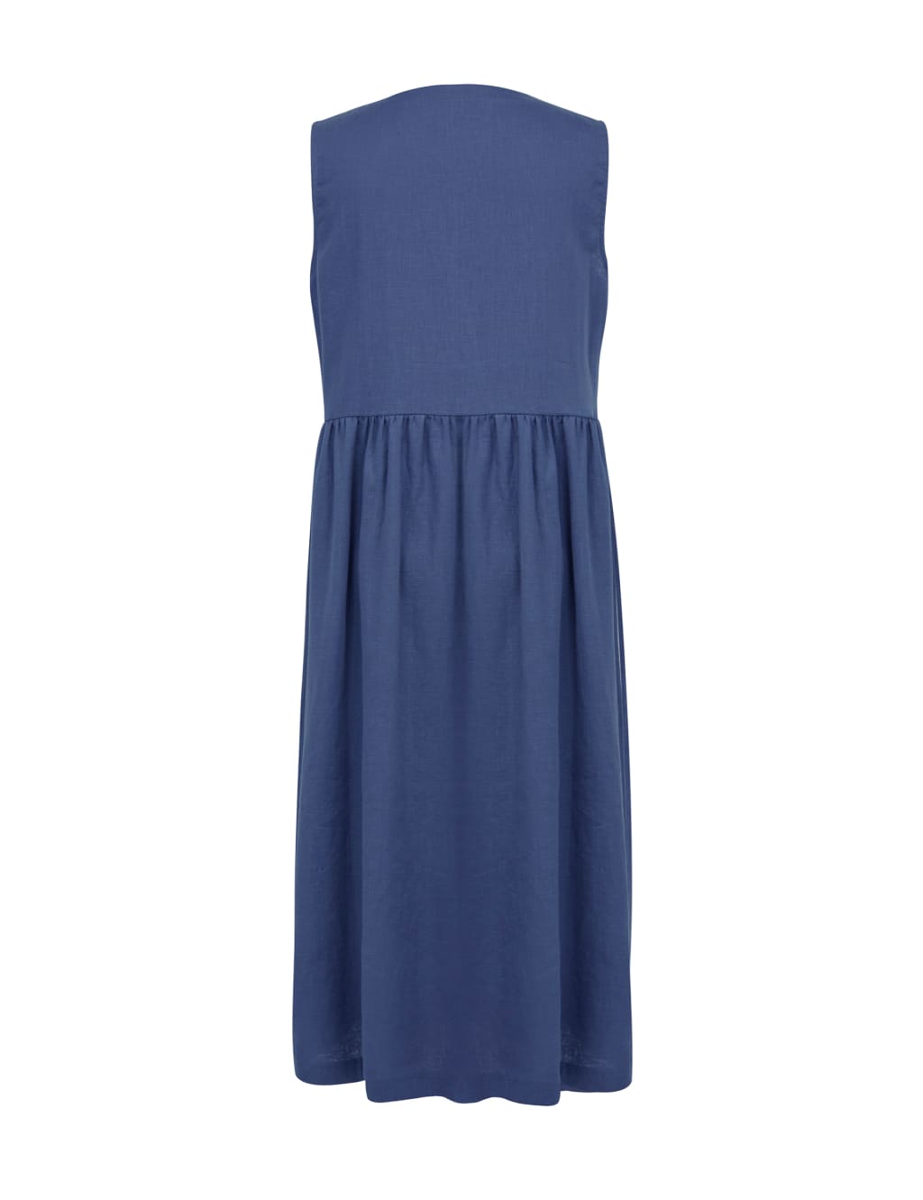 Pure Linen Midi Smock Dress 5 of 7