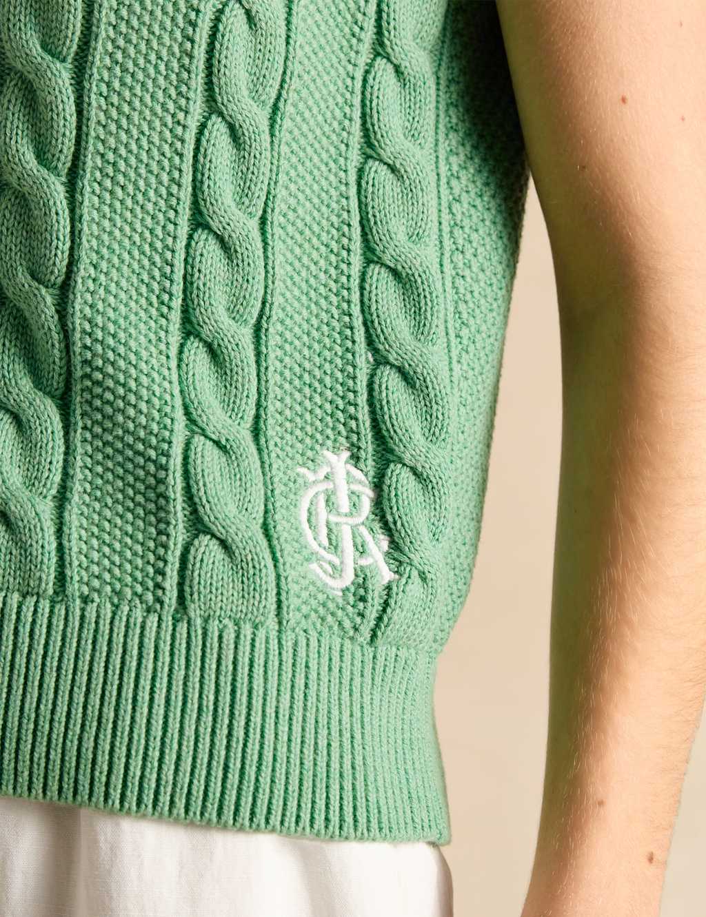 Pure Cotton V-Neck Knitted Vest 4 of 4