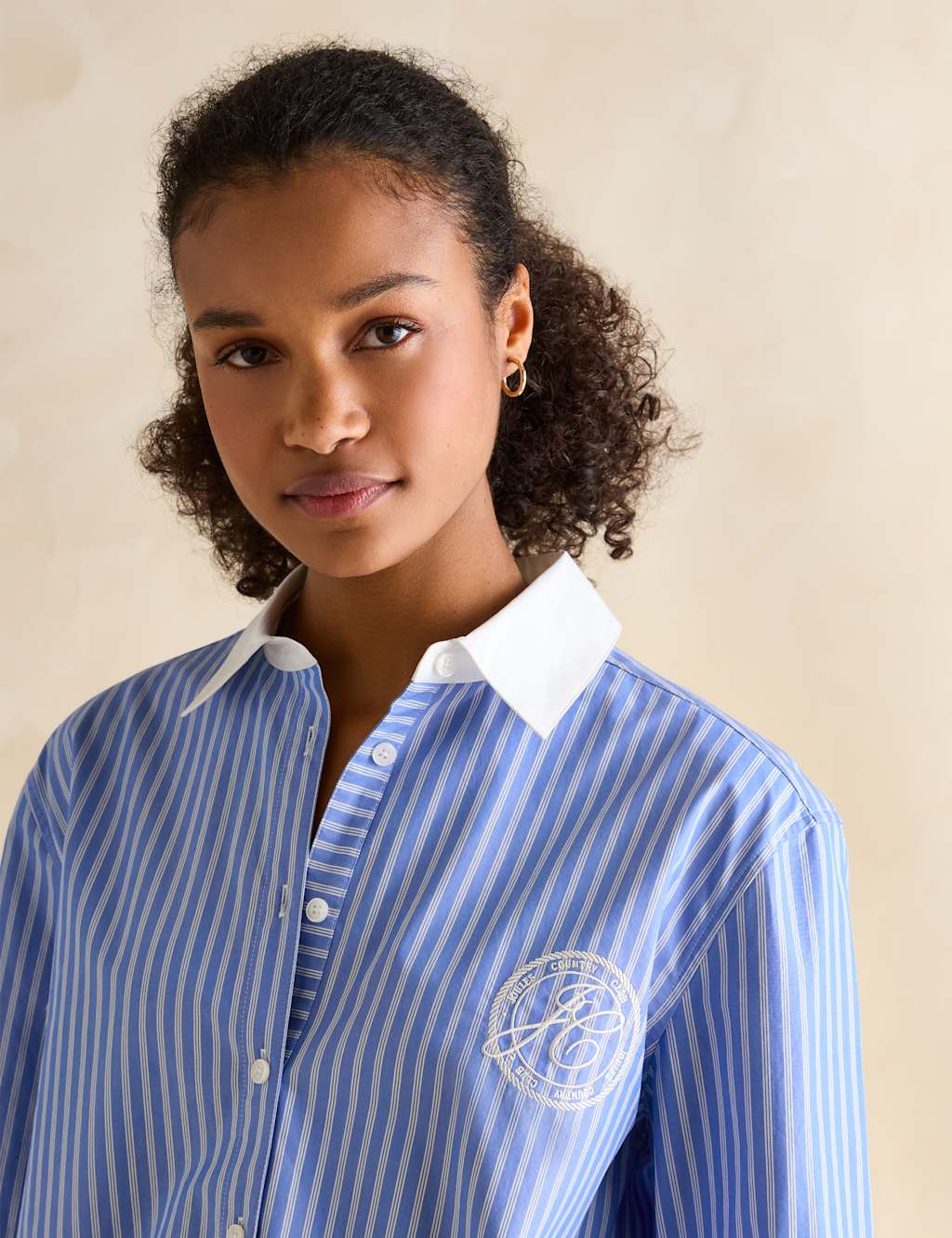 Pure Cotton Striped Collared Relaxed Shirt 5 of 7