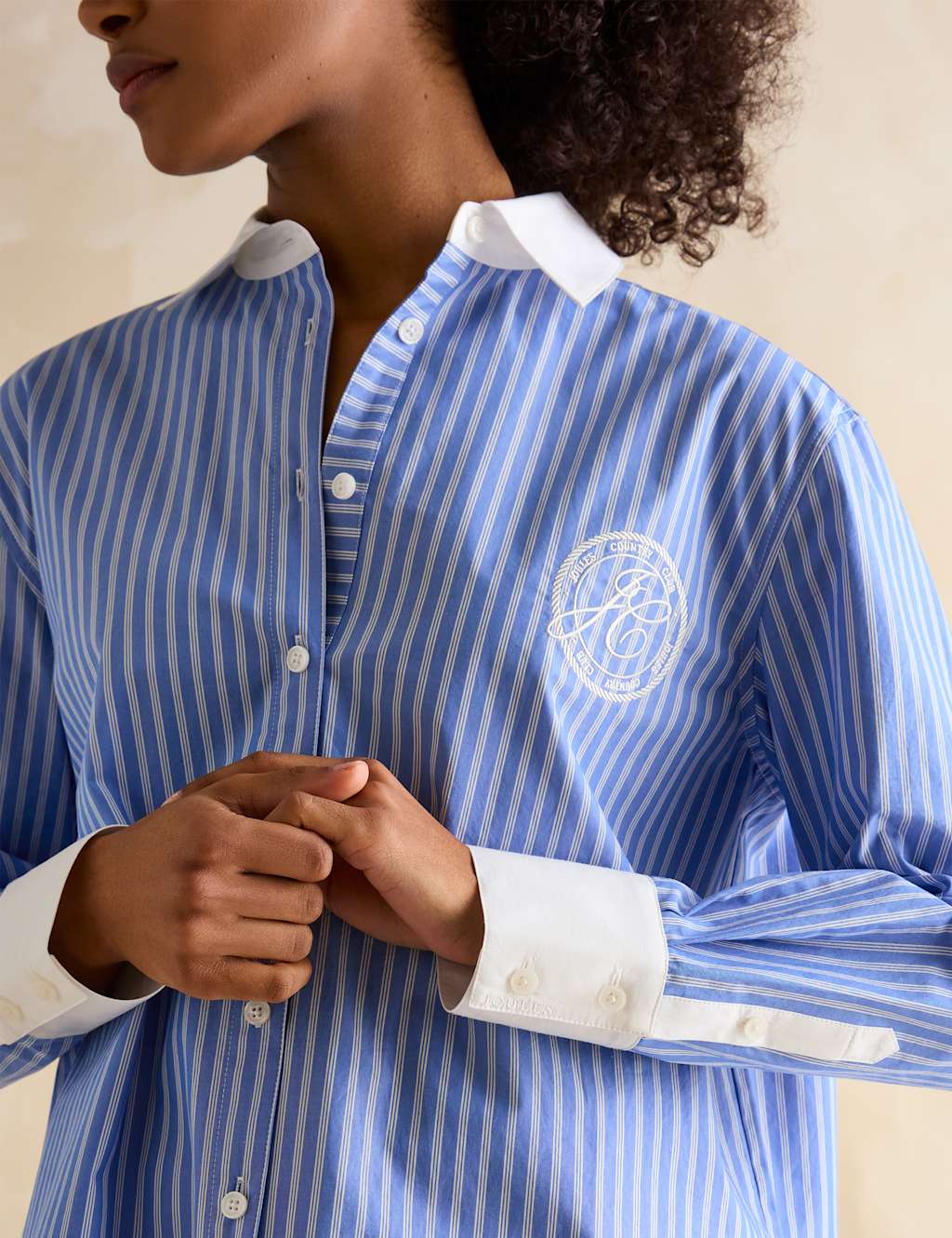 Pure Cotton Striped Collared Relaxed Shirt 6 of 7