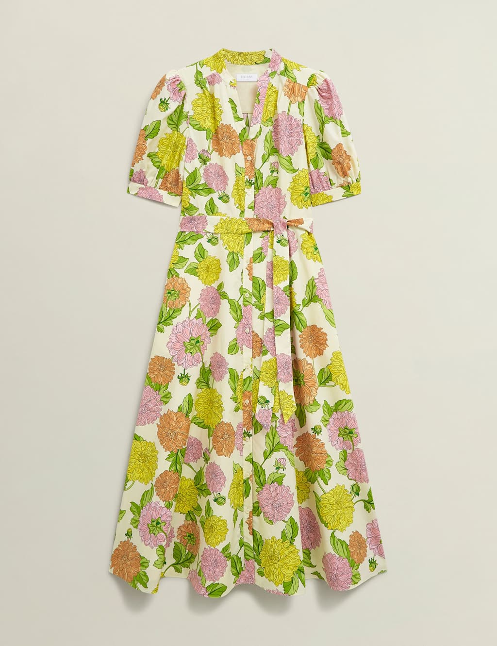 Pure Cotton Floral Notch Neck Skater Dress 2 of 7
